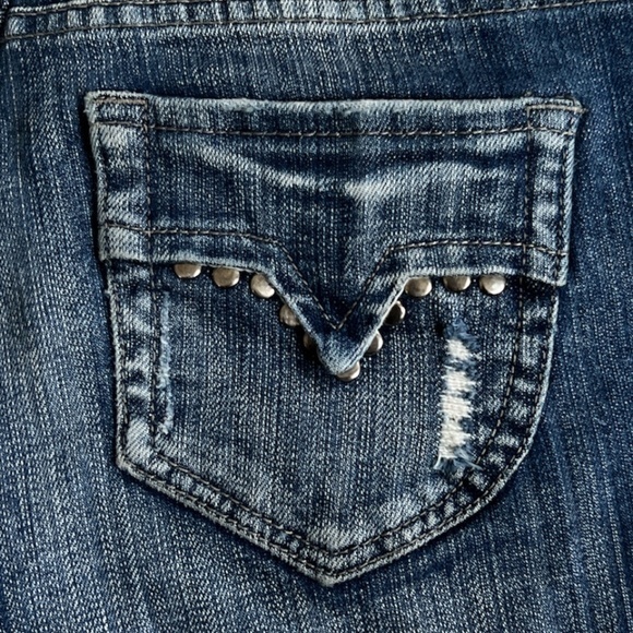 Vigoss Distressed Embellished Jean Capris Sz.‎ 0 - Picture 9 of 15